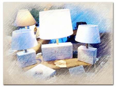 "Trio Margherita" un tris indivisibile ad originale illuminazione e decoro per una camera matrimoniale.